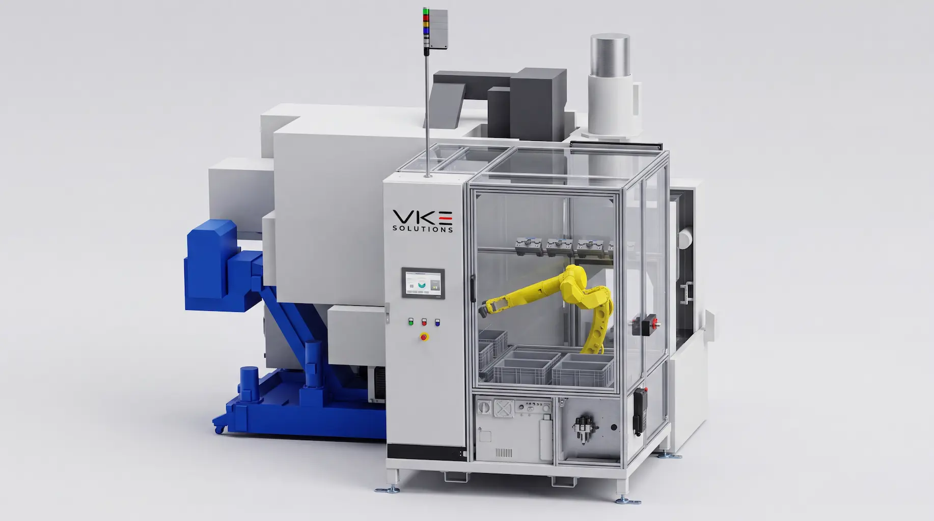 CNC-Bearbeitungsmaschine mit Fanuc-Roboter zur automatischen Be- und Entladung
